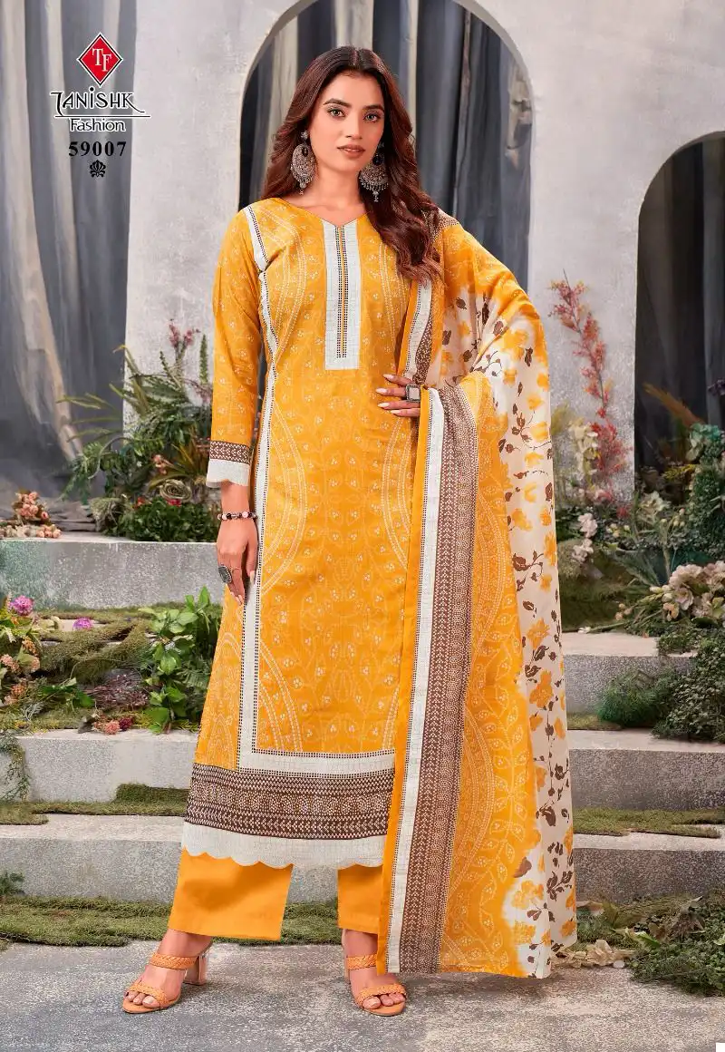 Tanishk Fashion Gazal Bandhni Pure Lawn Cotton Print Wholesale Salwar Suit Catalog — Wholesale Salwar Suits, MPA wholesale from Surat - Gallery Image 8