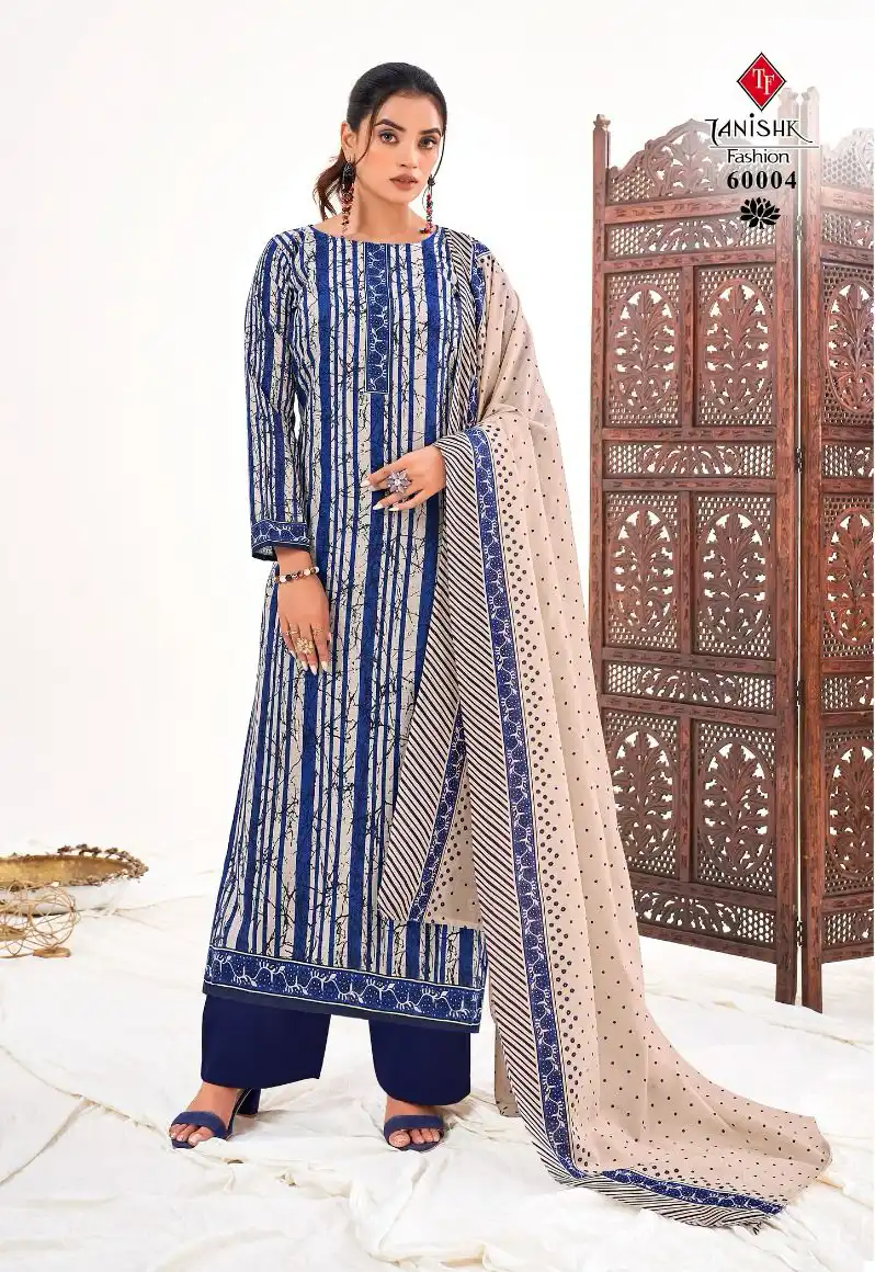 Tanishk Fashion Sanjh Pure Cotton Print Wholesale Salwar Suit Catalog - Image 6