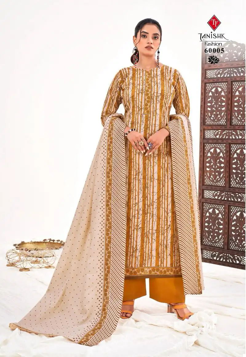 Tanishk Fashion Sanjh Pure Cotton Print Wholesale Salwar Suit Catalog - Image 7