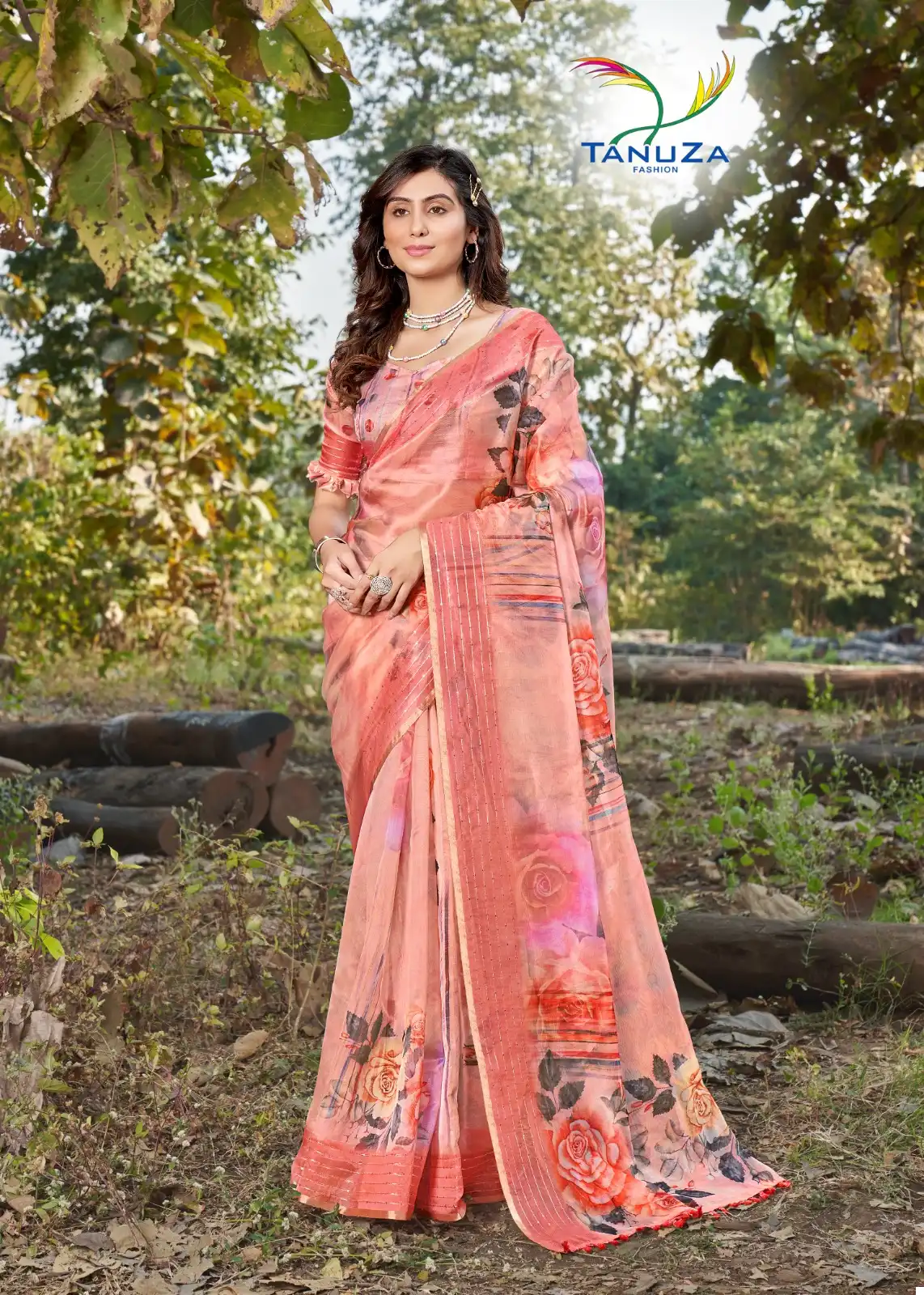 Tanuza Fashion Saumiya Organza Wholesale Fancy Sarees Catalog - Image 10