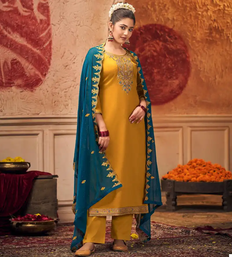 Triple Viana Pure Jam Cotton Wholesale Salwar Suit Catalog