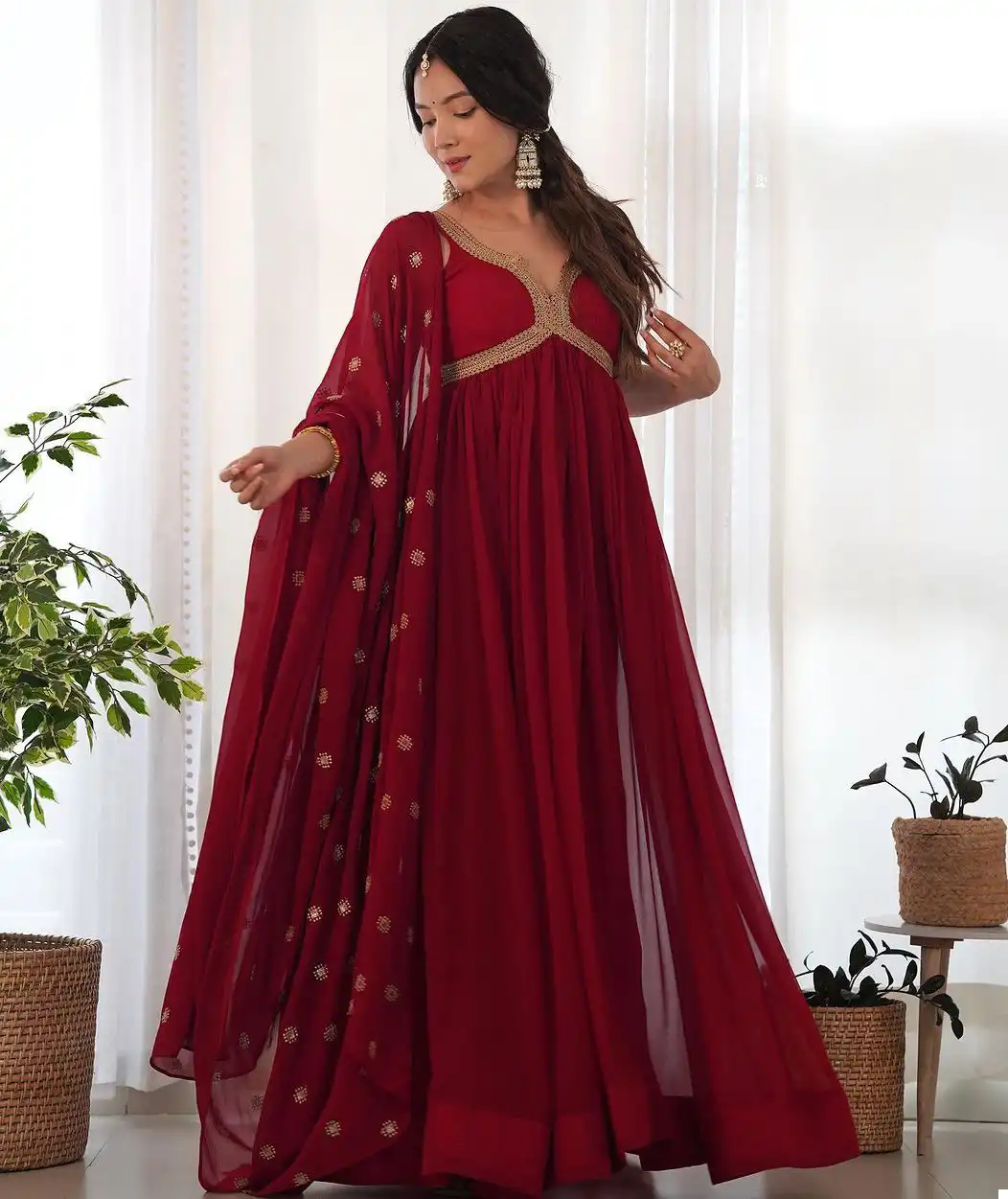 Vardan Ethnic 450 Faux Georgette Wholesale Readymade Salwar Suit