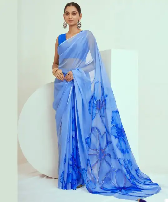 Vardan Ethnic Blossom Georgette Wholesale Fancy Sarees Catalog