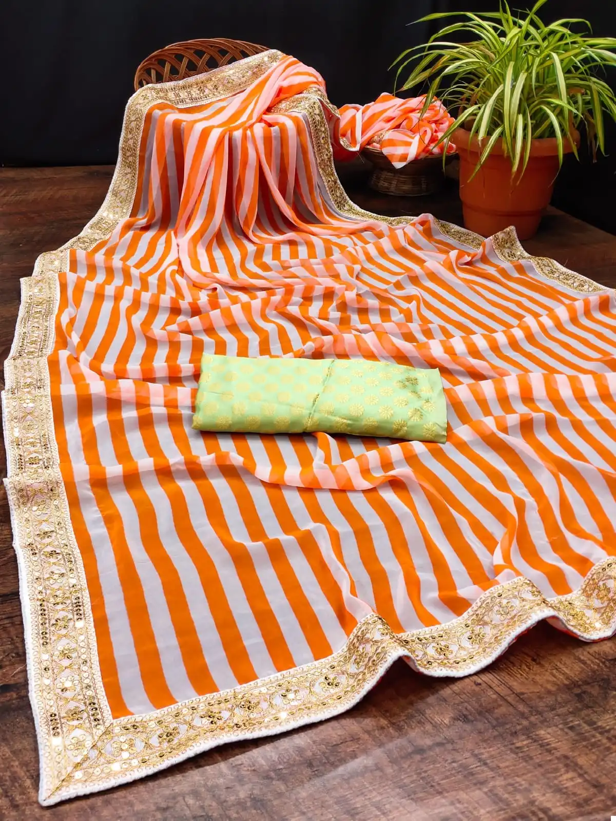 Vardan Ethnic Do.No 525 Georgette Printed Wholesale Fancy Sarees - Image 2