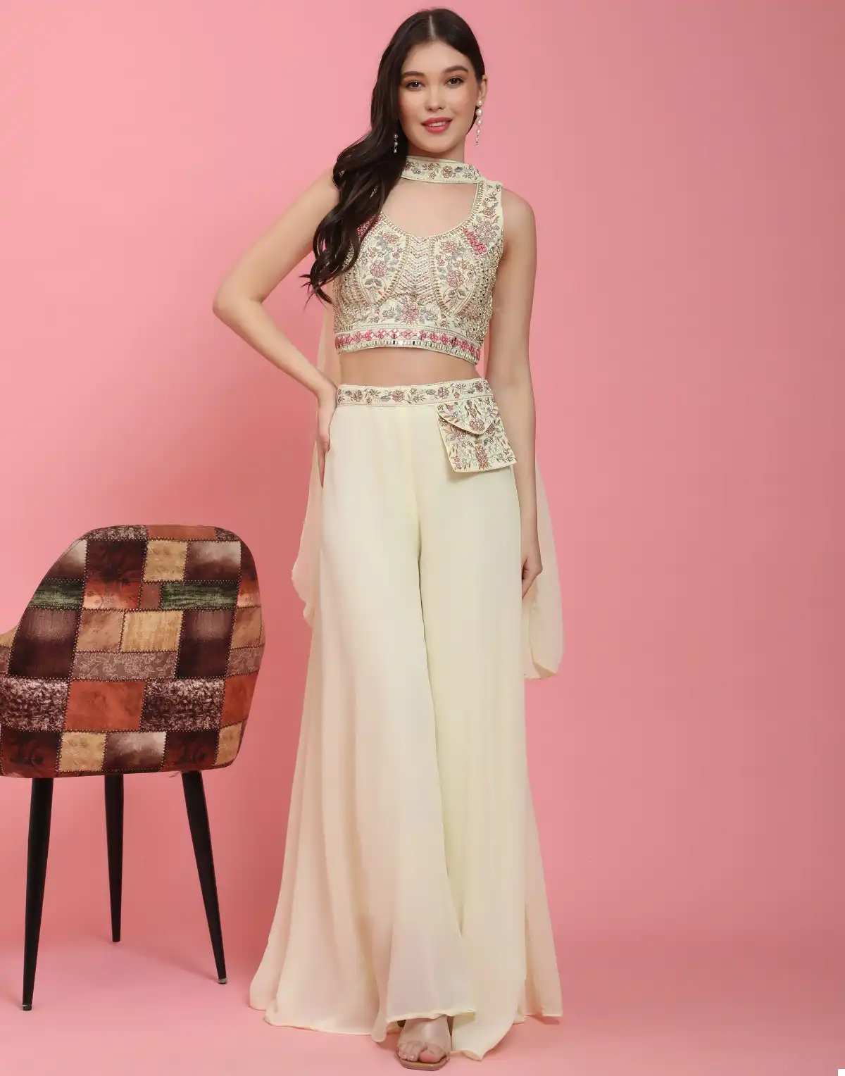 Vardan Ethnic Design No C324 Heavy Mirror Work Wholesale Readymade Crop Top Catalog