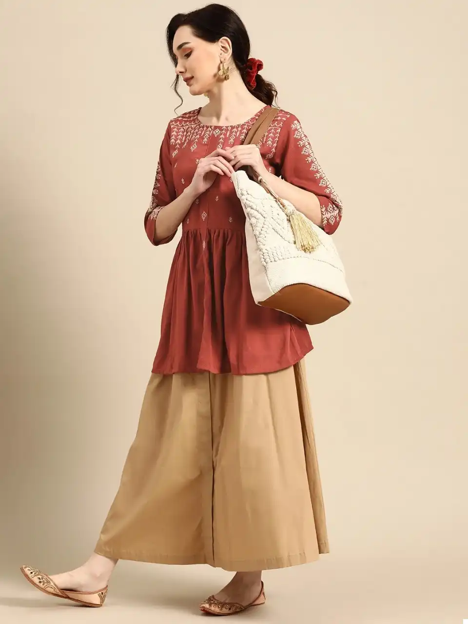 Vardan Ethnic Marina Viscose Blend Wholesale Western Short Top Catalog - Image 4