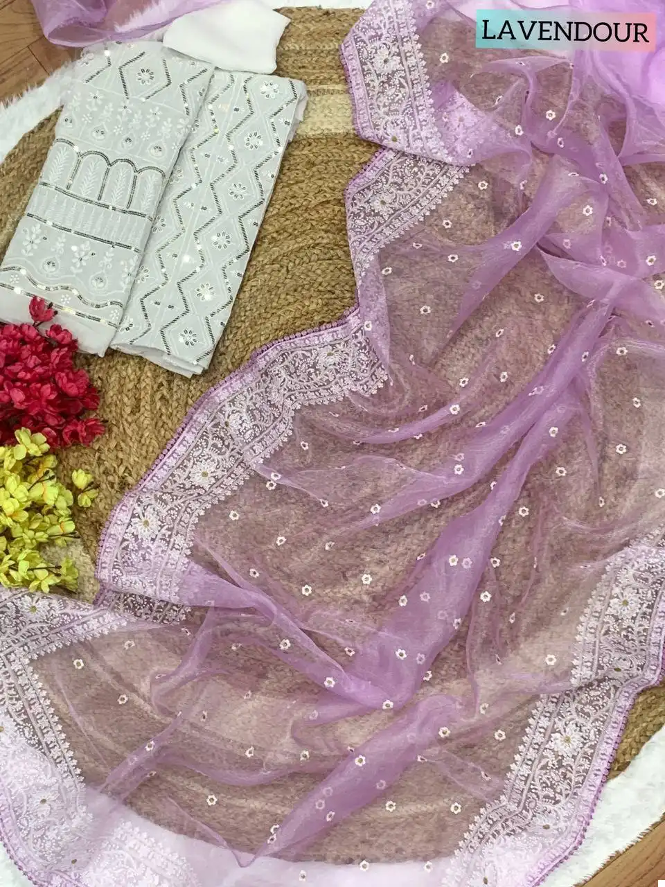 Vardan Ethnic Pink Organza Pure And Light Organza Wholesale Fancy Sarees Catalog - Image 7