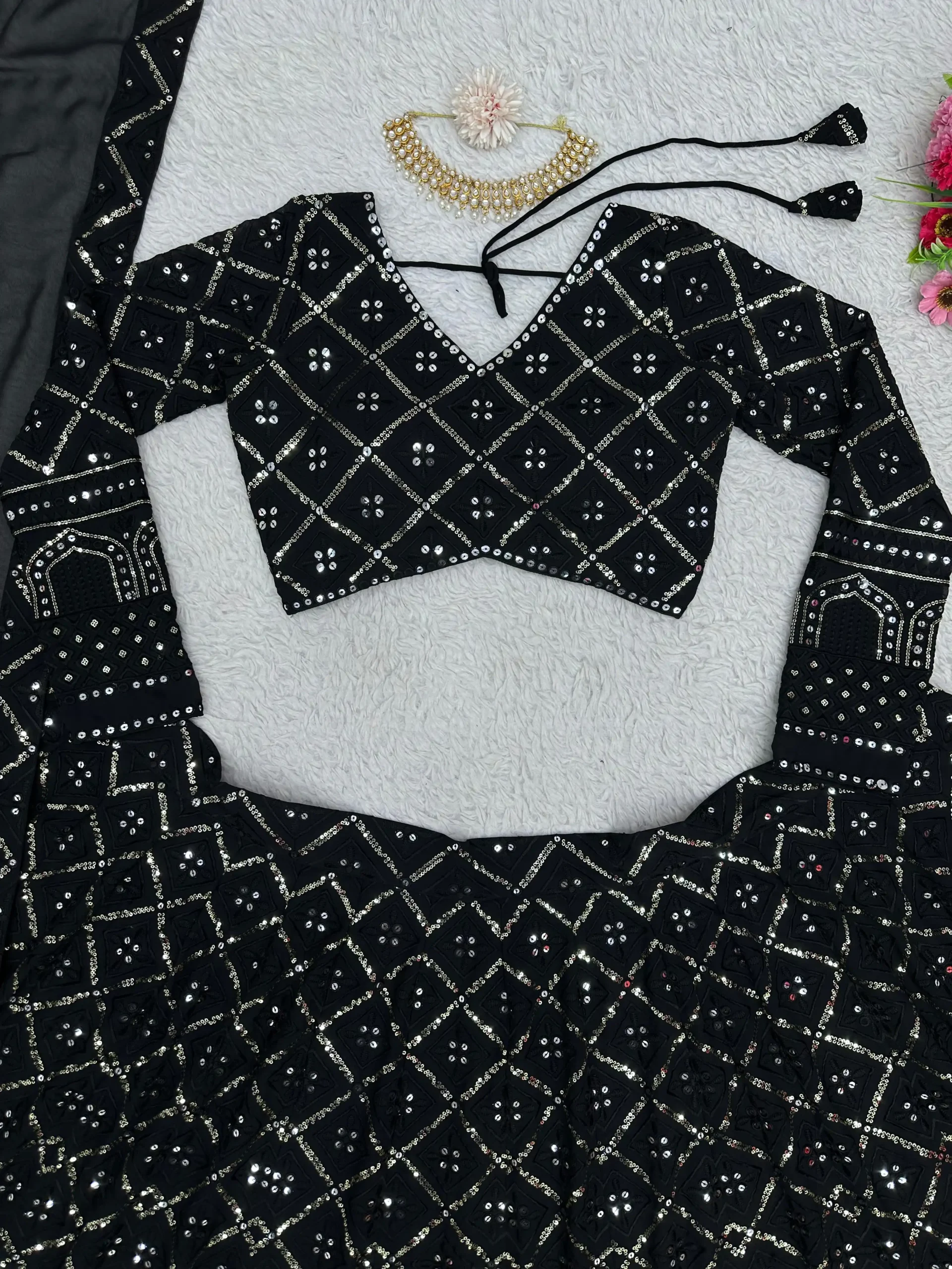 Vardan Ethnic Qrc 203 Faux Georgette Wholesale Lehenga Catalog - Image 4