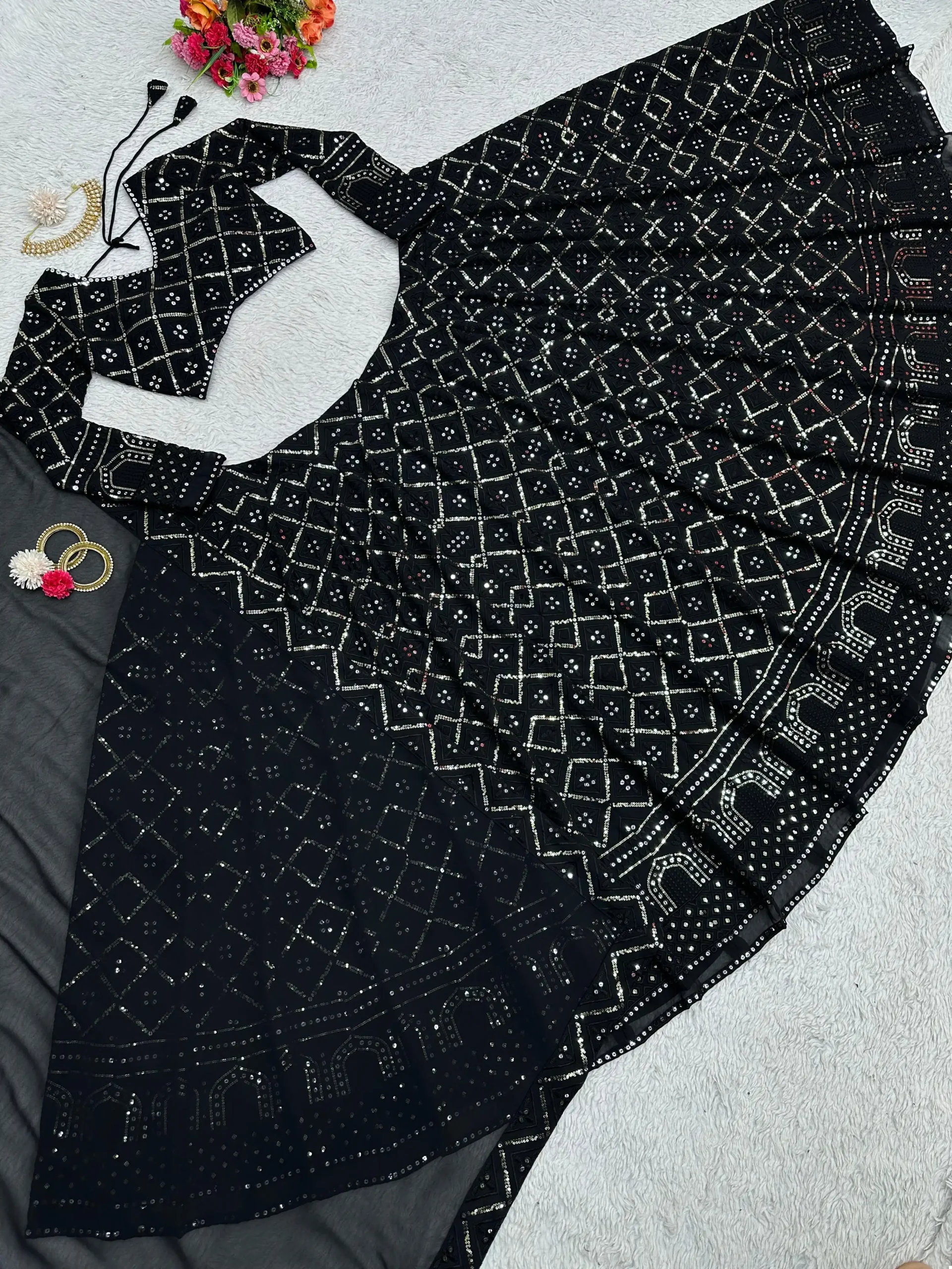 Vardan Ethnic Qrc 203 Faux Georgette Wholesale Lehenga Catalog - Image 5