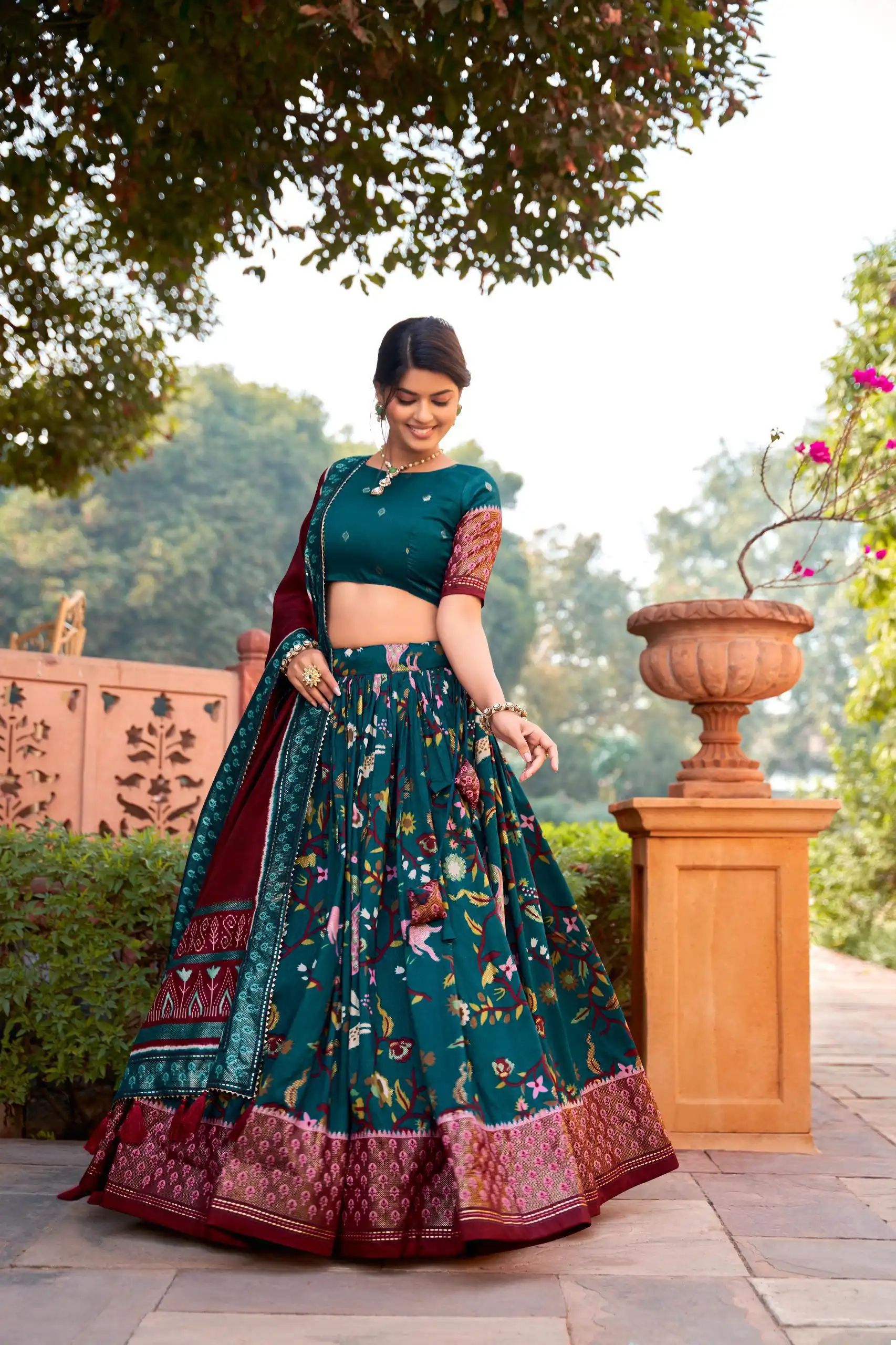 Vardan Ethnic Ruhi Vol 1 Tussar Silk Wholesale Lehenga Catalog - Image 2