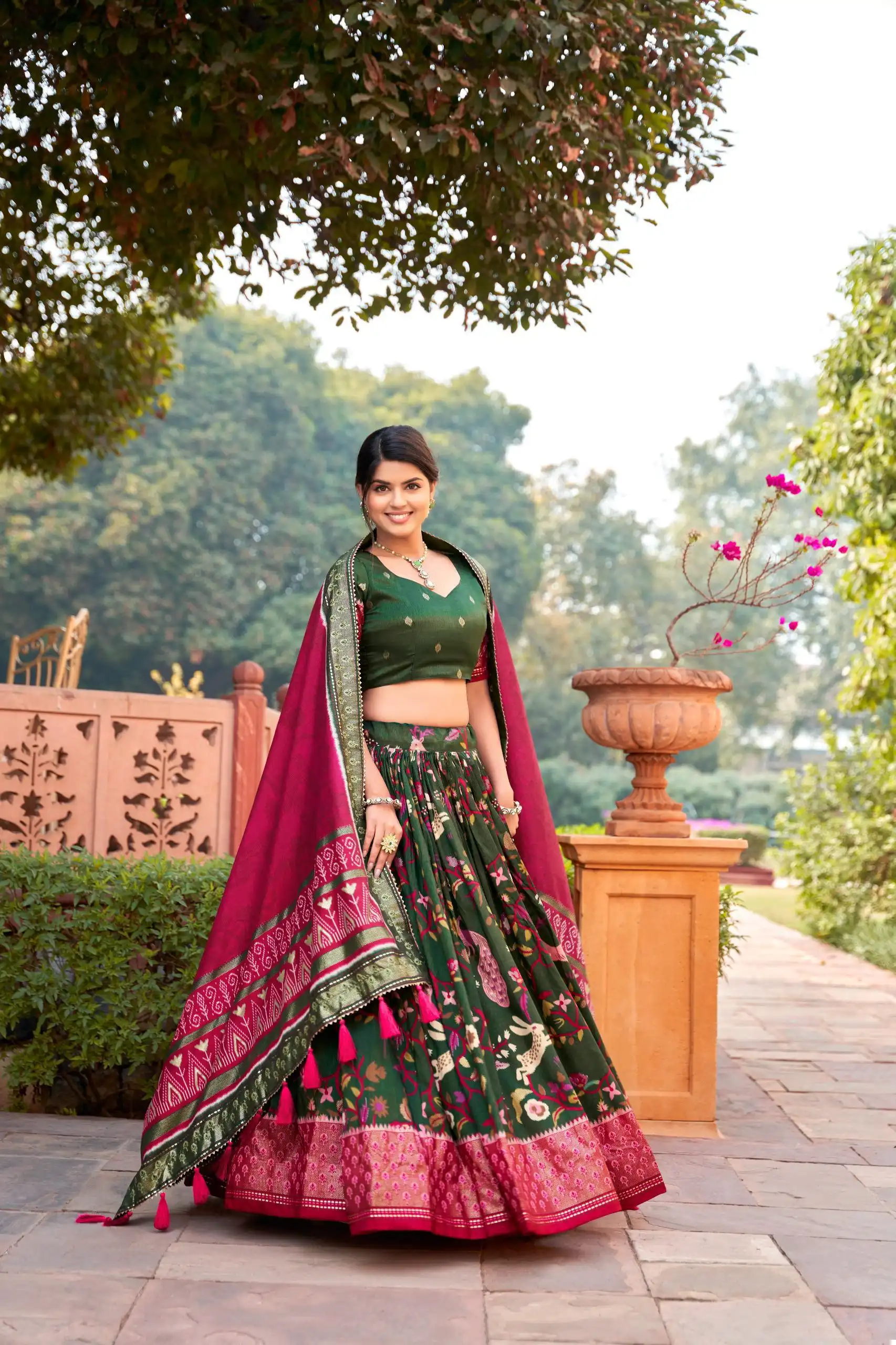 Vardan Ethnic Ruhi Vol 1 Tussar Silk Wholesale Lehenga Catalog - Image 3
