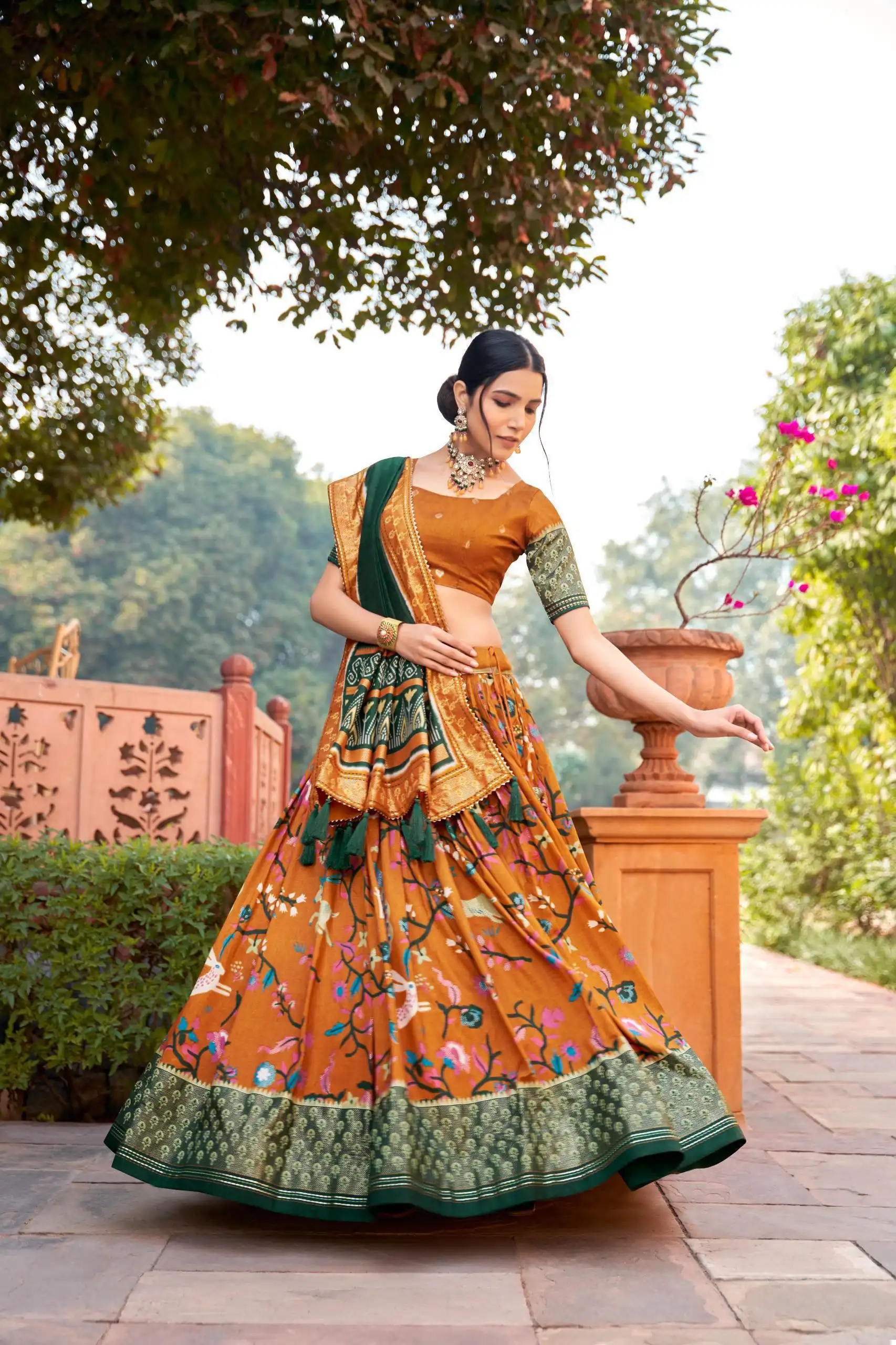 Vardan Ethnic Ruhi Vol 1 Tussar Silk Wholesale Lehenga Catalog - Image 4