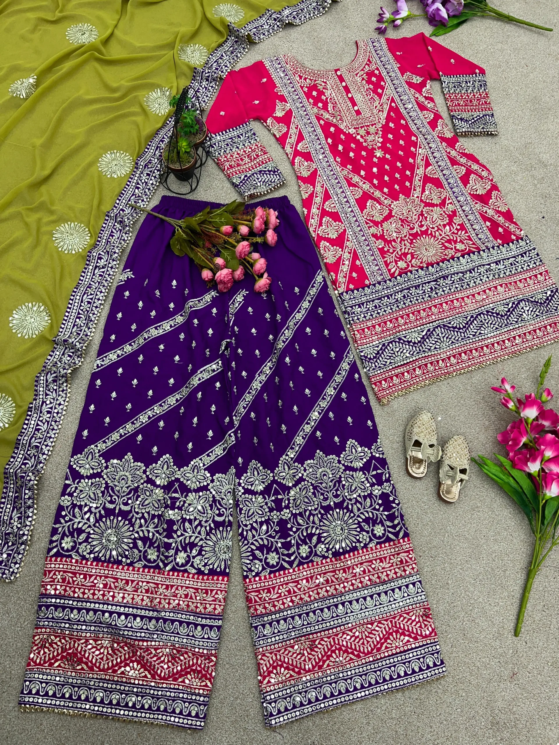 Vardan Ethnic Ssr 447 Heavy Faux Georgette Wholesale Pakistani Readymade Salwar Suit — Wholesale Salwar Suits, MPA wholesale from Surat - Gallery Image 2