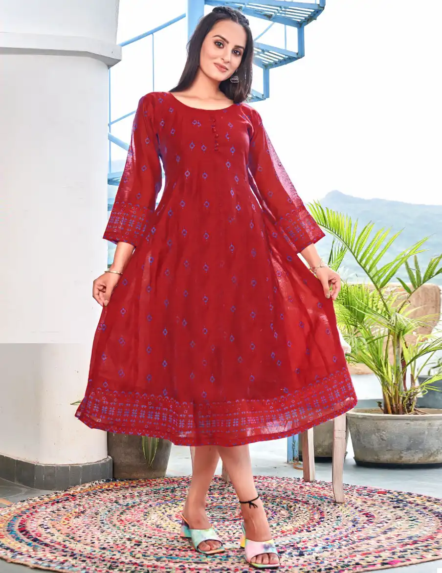 Viyaa Designer Stargirl Pure Chanderi Modal Wholesale Fancy Anarkali Kurtis Catalog