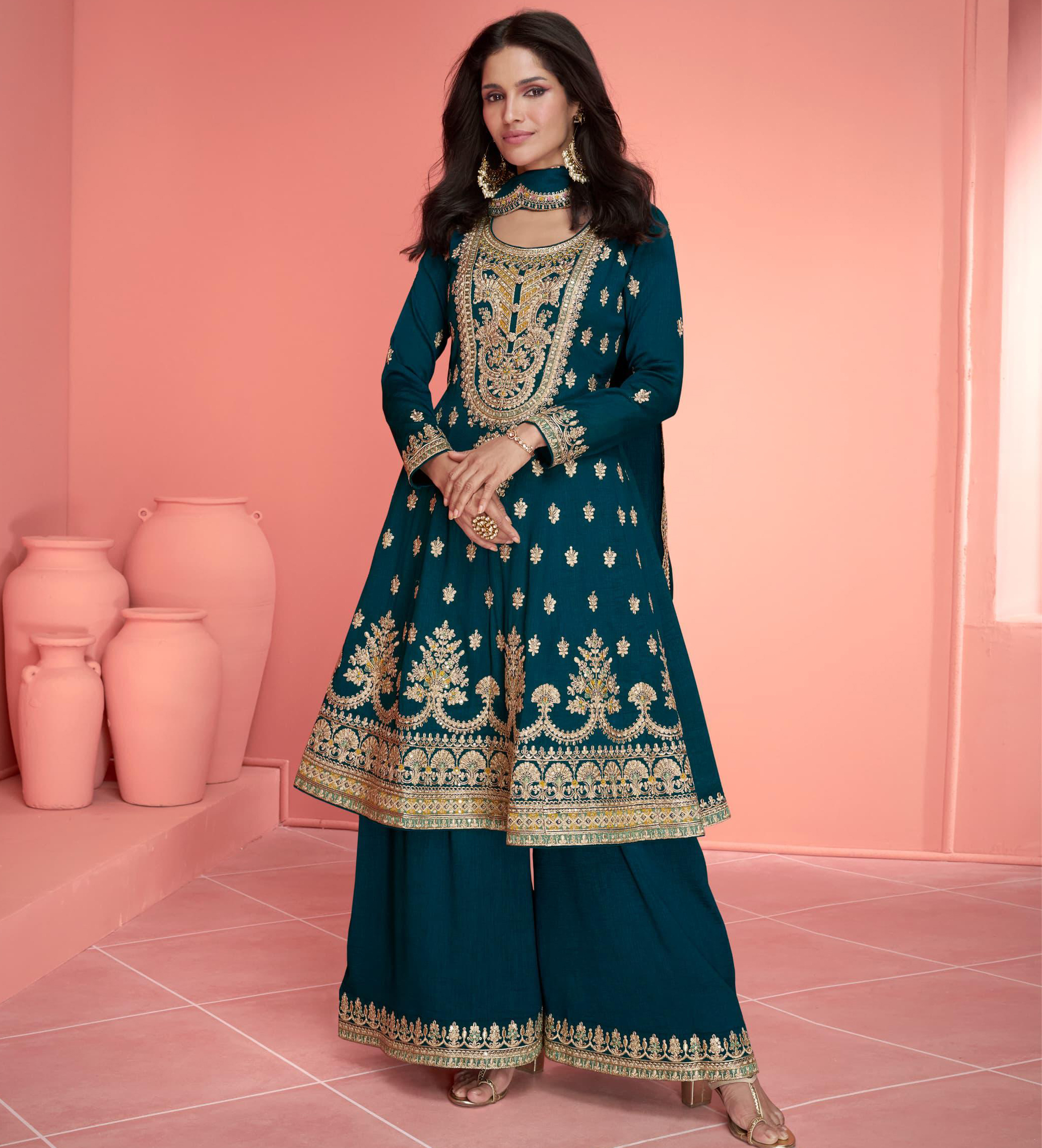 Aashirwad Nurvi Premium Silk Wholesale Designer Readymade Salwar Suit Catalog