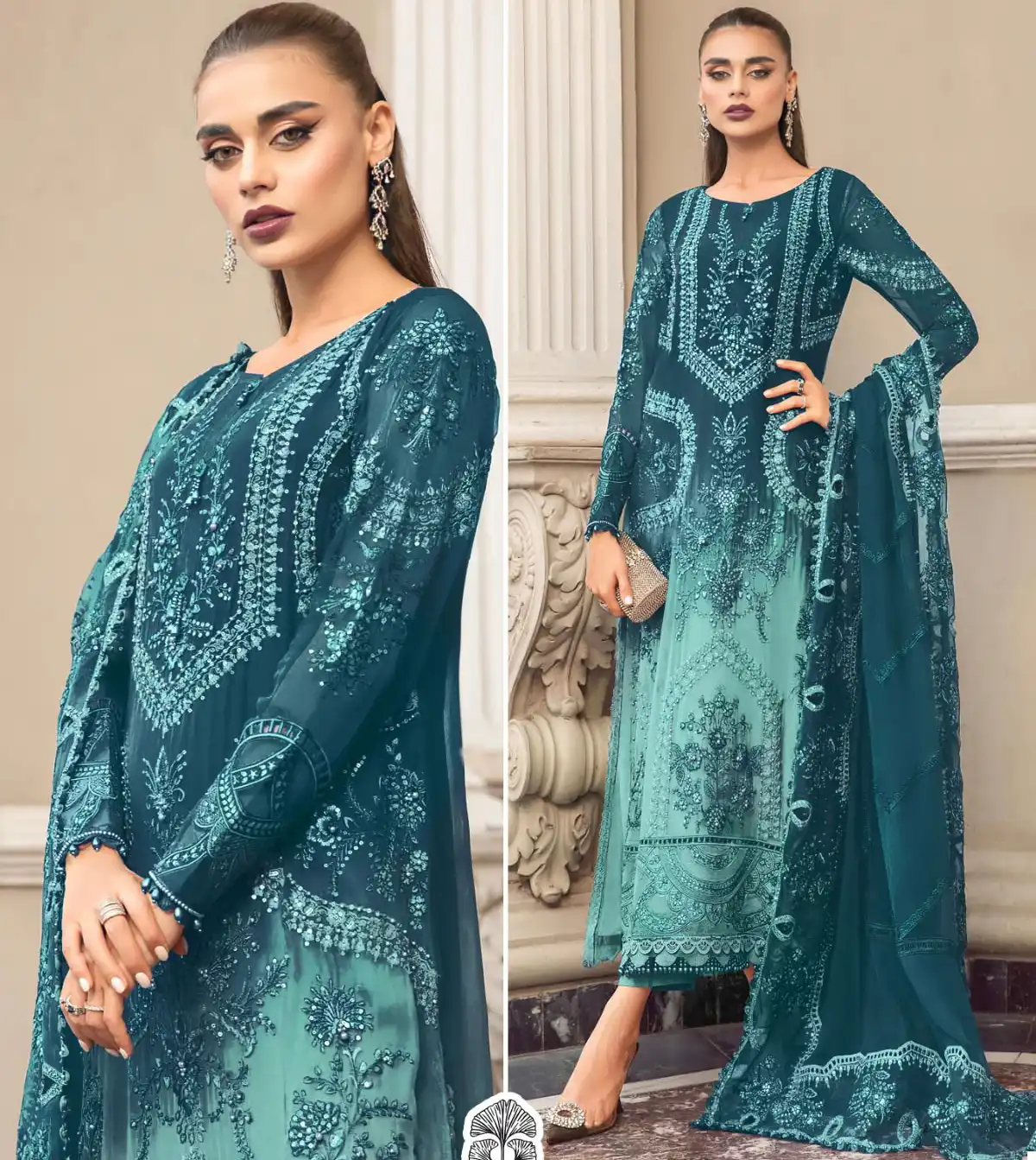 Zaha Anayel Vol 1 Georgette Wholesale Pakistani Salwar Suit Catalog