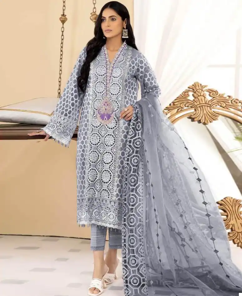 Zarqash Z 3020 Organza Wholesale Pakistani Salwar Suit Catalog