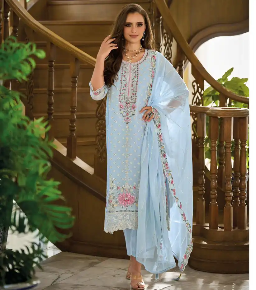 Zaveri Aahira Soft Organza Wholesale Designer Readymade Salwar Suit Catalog - Image 2