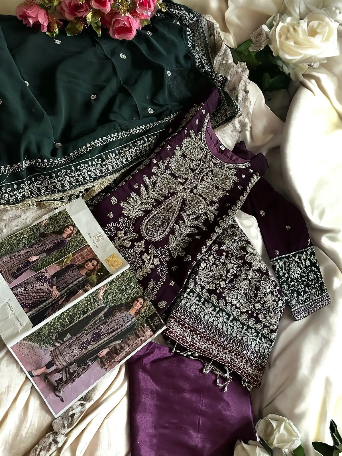 Ziaaz Code 413 Georgette Wholesale Pakistani Salwar Suit - Image 3