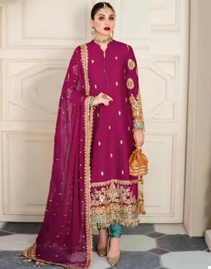 Ziaaz Codes 411 Satin Silk Wholesale Pakistani Salwar Suit