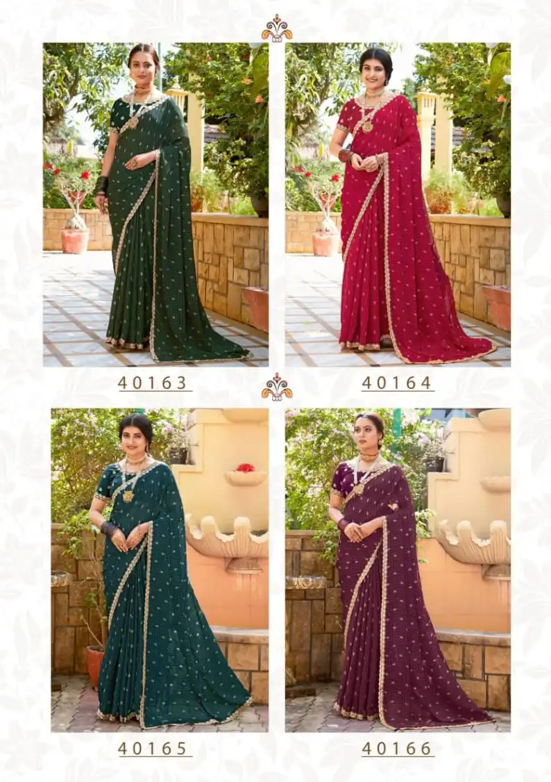 5D Designer Shivnya Nova Crape Wholesale Sarees Catalog - Image 5
