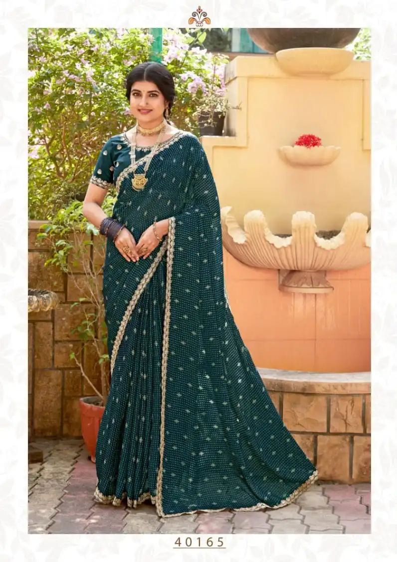 5D Designer Shivnya Nova Crape Wholesale Sarees Catalog - Image 2