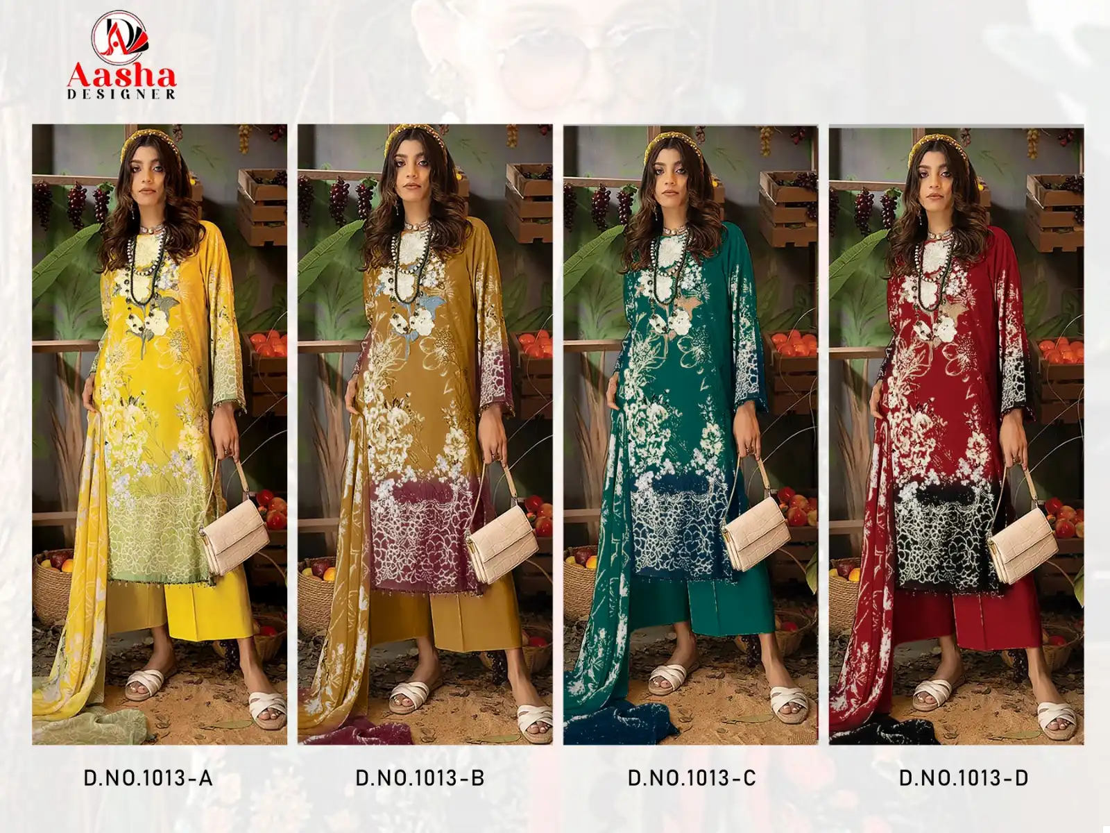Aasha Designer Adan Libas Colors Pure Cotton Print Wholesale Pakistani Salwar Suit Catalog - Image 6