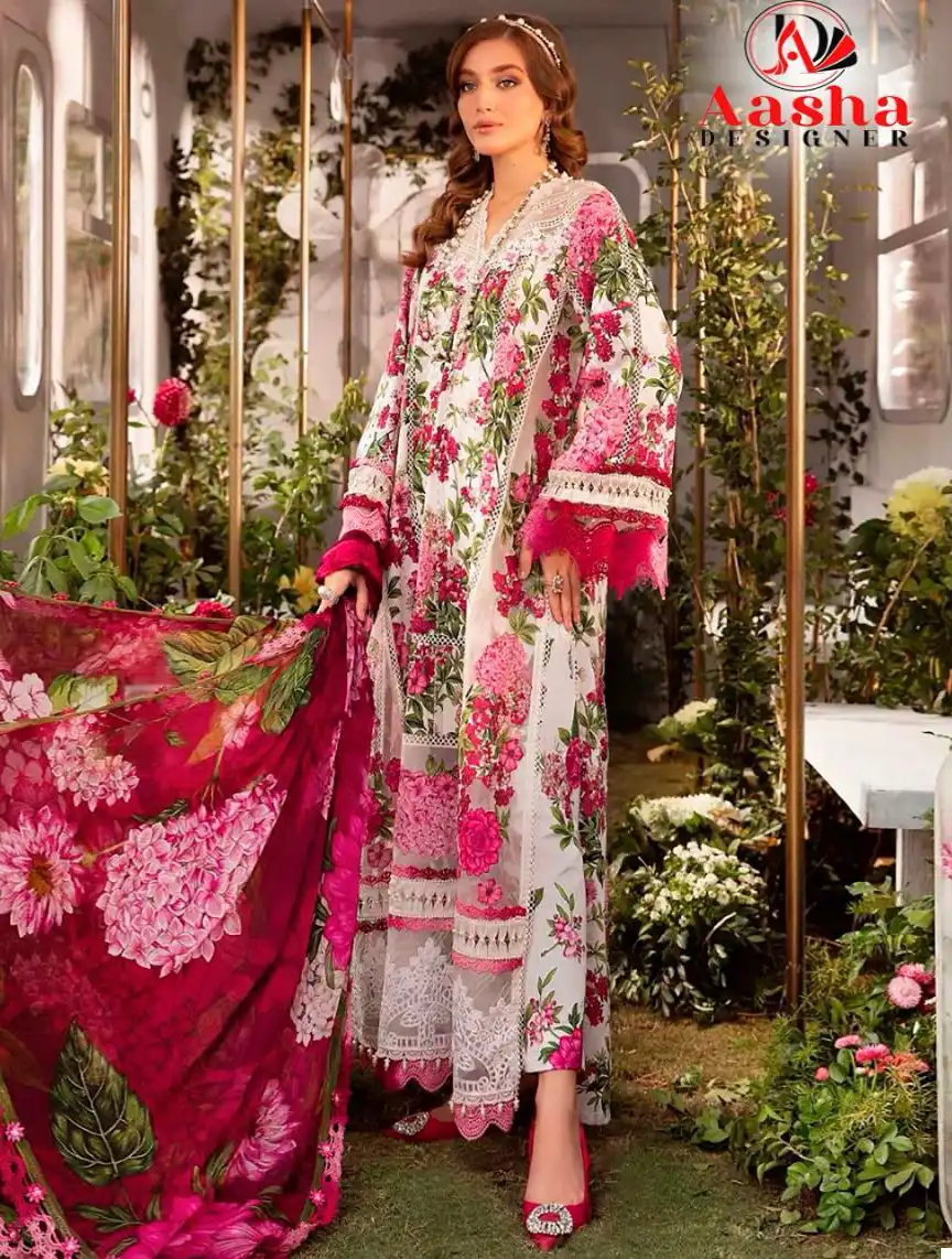 Aasha Designer M Prints Vol 9 Pure Cotton Print Wholesale Pakistani Salwar Suit Catalog