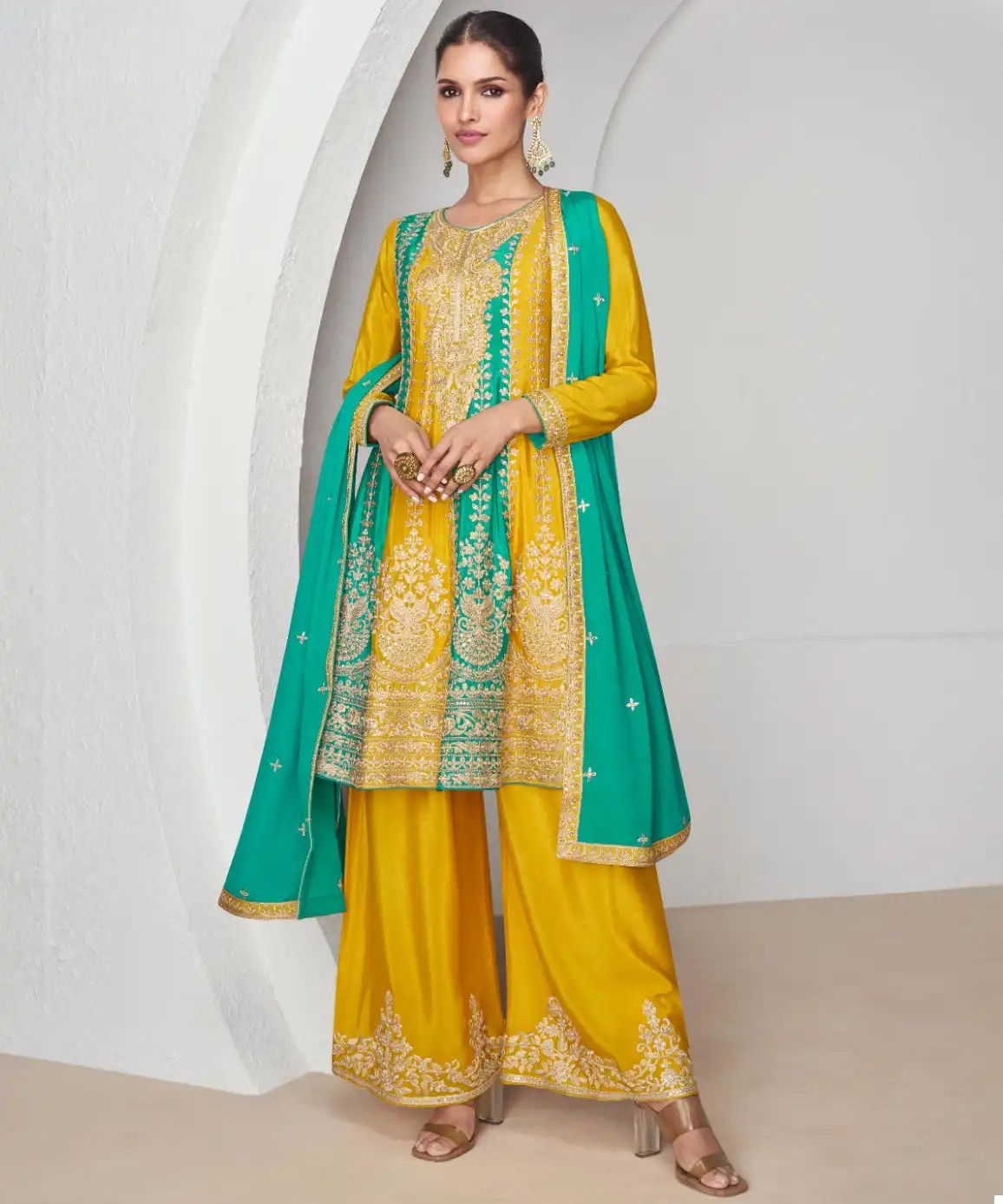 Aashirwad Suhana Chinnon Silk Designer Wholesale Catalog