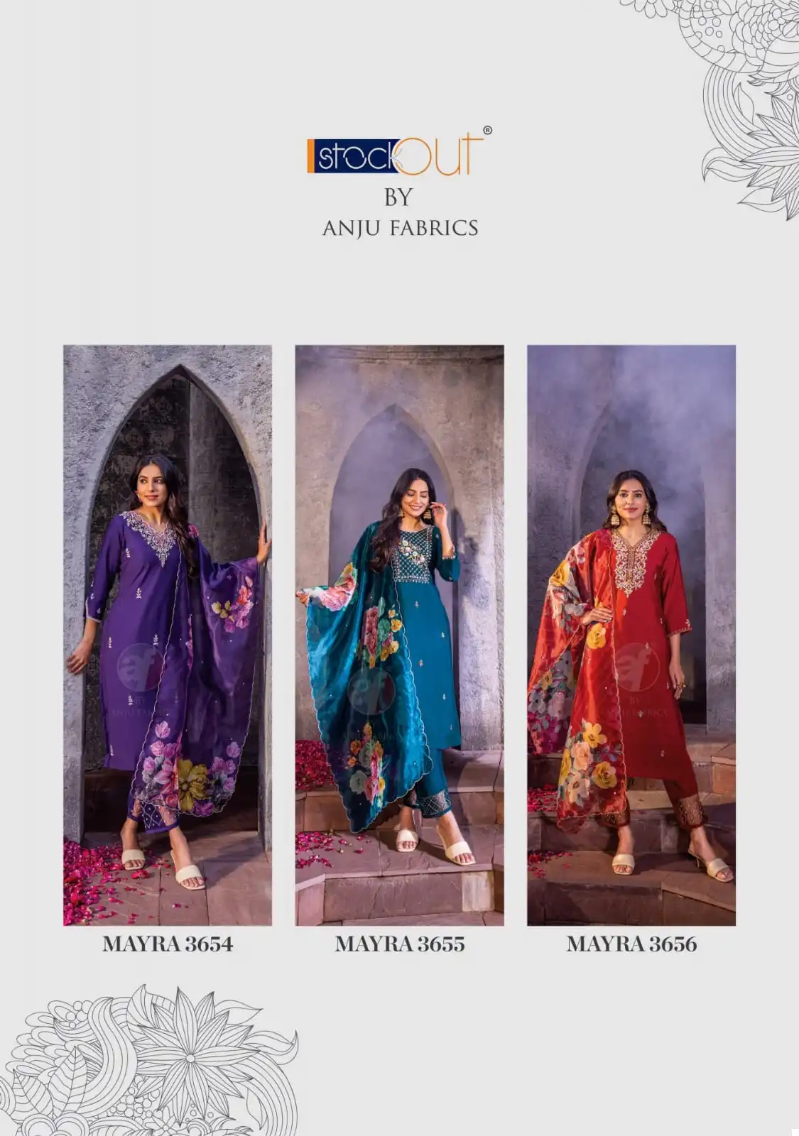 Anju Fabric Mayra Vol 4 Viscose Modal Wholesale Readymade Salwar Suit Catalog — Wholesale Salwar Suits, Anju fabric wholesale from Surat - Gallery Image 7