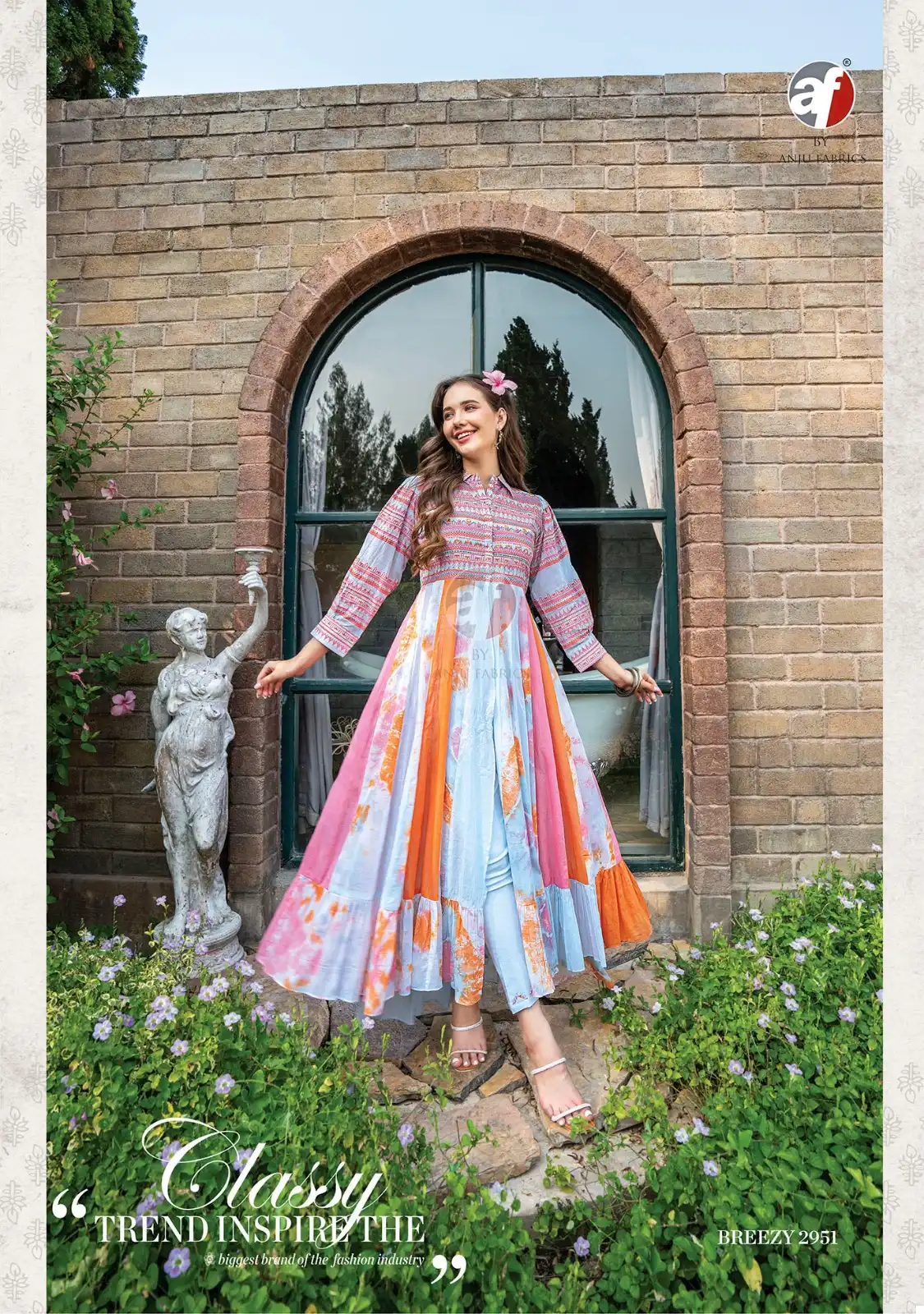 Anju Fabrics Breezy Vol 3 Pure Mal Cotton Wholesale Designer Kurti with Pant Catalog — Wholesale Kurtis, Anju fabric wholesale from Surat — view 4