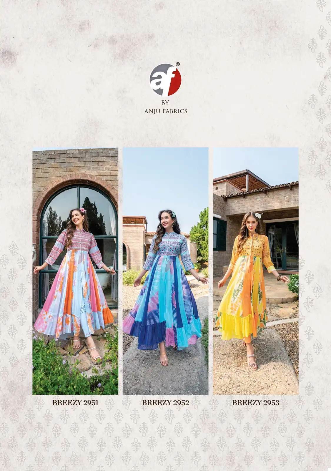 Anju Fabrics Breezy Vol 3 Pure Mal Cotton Wholesale Designer Kurti with Pant Catalog — Wholesale Kurtis, Anju fabric wholesale from Surat — view 9