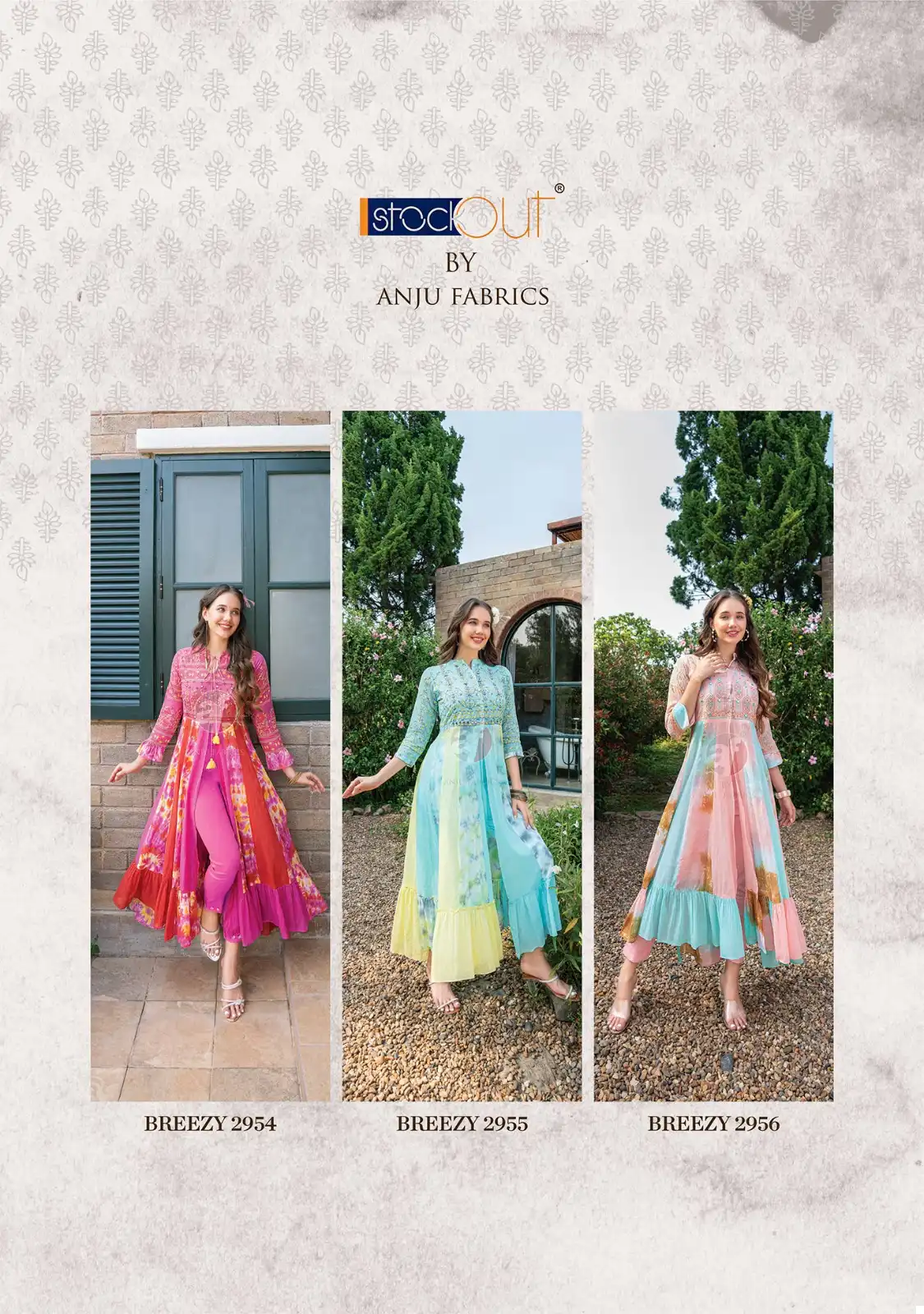 Anju Fabrics Breezy Vol 3 Pure Mal Cotton Wholesale Designer Kurti with Pant Catalog — Wholesale Kurtis, Anju fabric wholesale from Surat — view 8