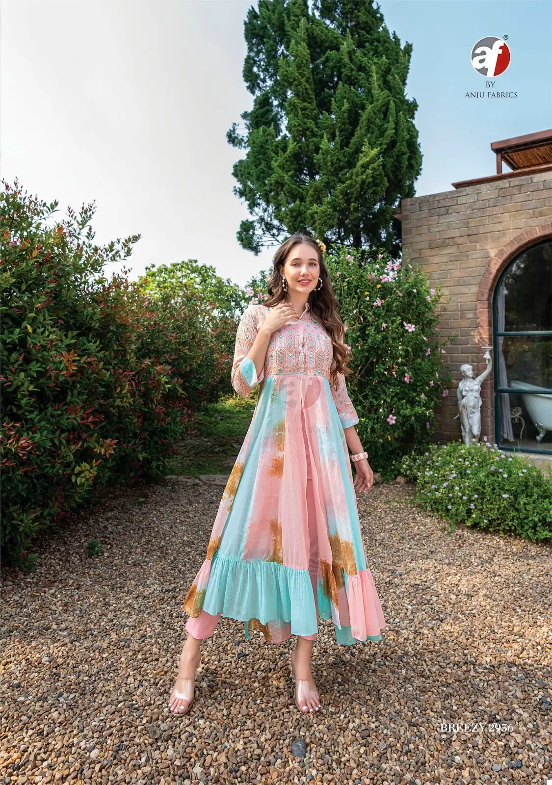 Anju Fabrics Breezy Vol 3 Pure Mal Cotton Wholesale Designer Kurti with Pant Catalog — Wholesale Kurtis, Anju fabric wholesale from Surat — view 7