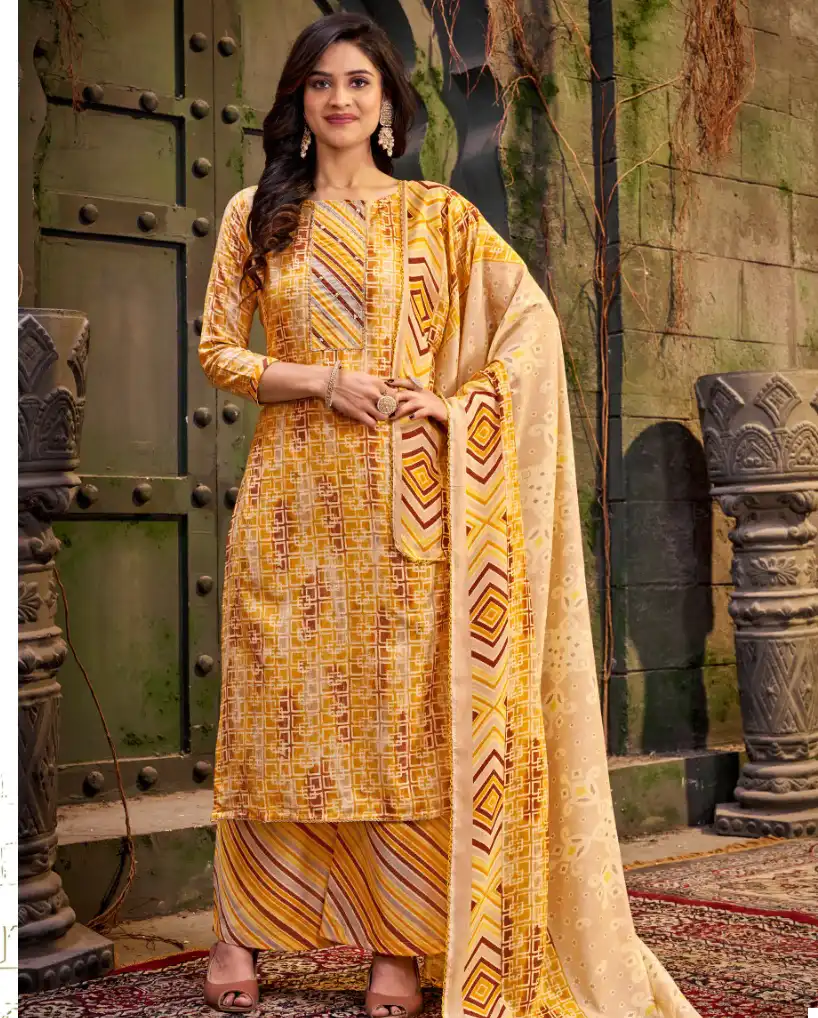 Bipson Mercedes 2513 Pure Cotton Foil Print Wholesale Salwar Suit Catalog