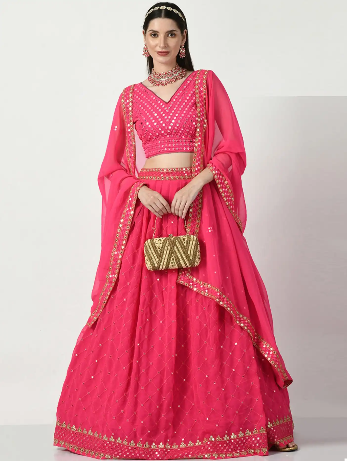 Biva Mohini Faux Georgette Wholesale Lehenga Catalog