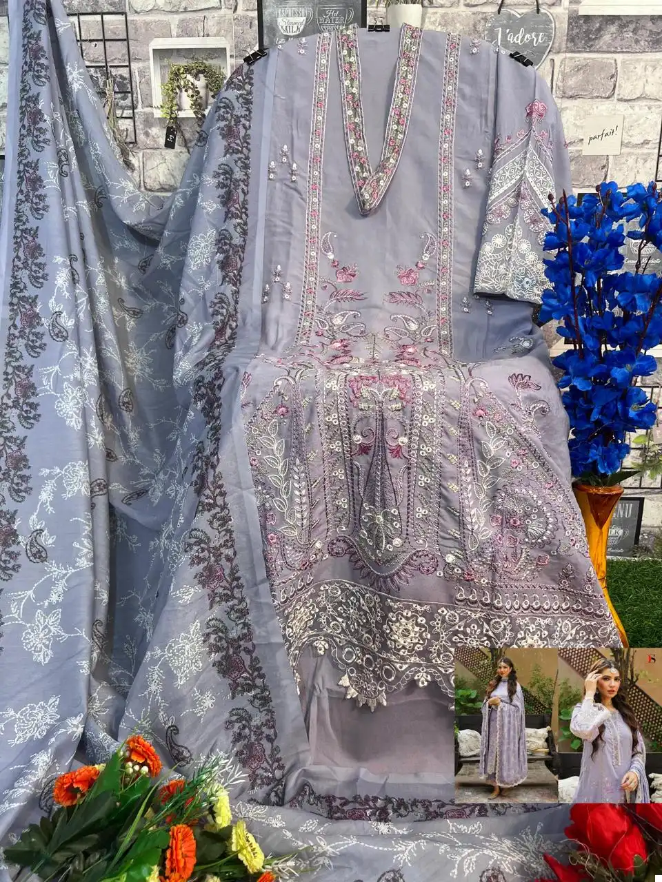 Deepsy Suits 3391 & 3393 Rayon Cotton Wholesale Pakistani Salwar Suit Catalog - Image 3