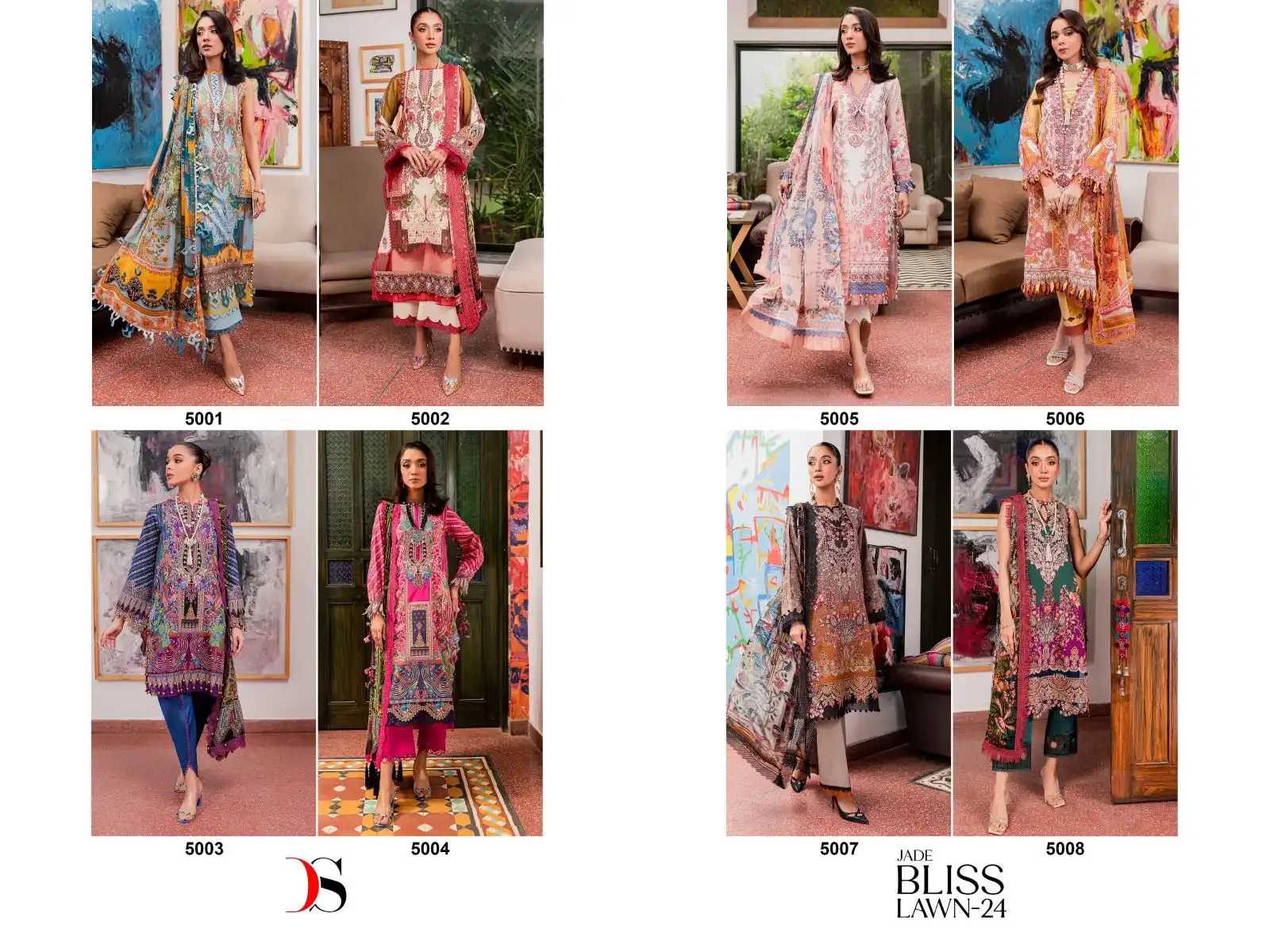 Deepsy Suits Jade Bliss Lawn 24 Pure Cotton Print Wholesale Pakistani Salwar Suit Catalog - Image 9