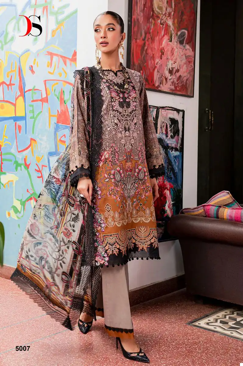 Deepsy Suits Jade Bliss Lawn 24 Pure Cotton Print Wholesale Pakistani Salwar Suit Catalog - Image 4