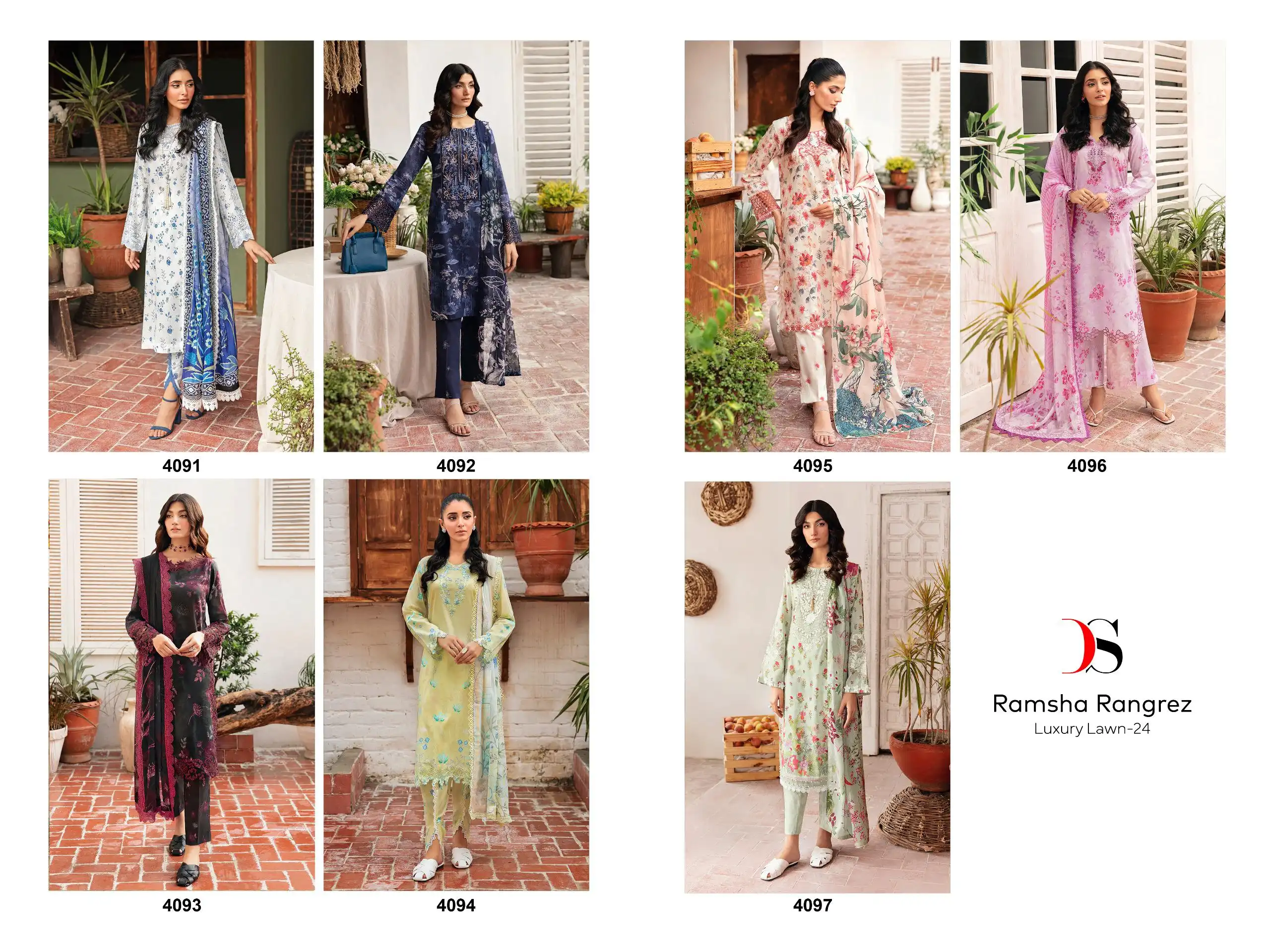Deepsy Suits Ramsha Rungrez Luxury Lawn Pure Cotton Wholesale Pakistani Salwar Suit Catalog - Image 7