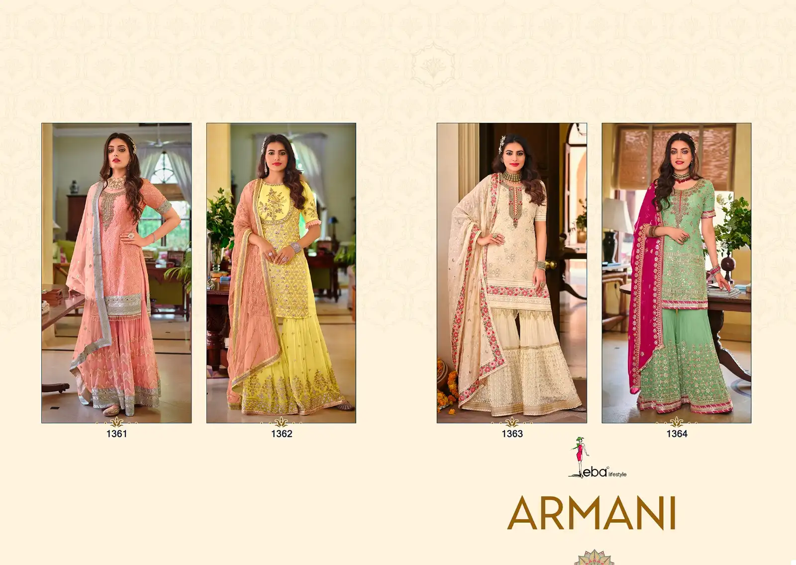 Eba Lifestyle Armani Faux Georgette Wholesale Designer Readymade Salwar Suit Catalog - Image 5