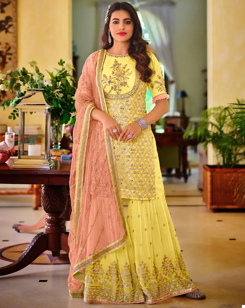 Eba Lifestyle Armani Faux Georgette Wholesale Designer Readymade Salwar Suit Catalog