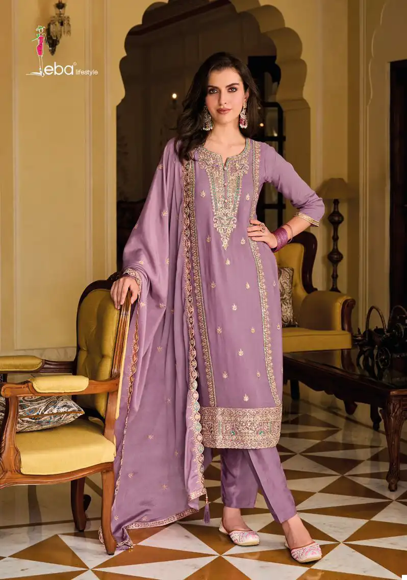 Eba Lifestyle Ayat Color Hevey Chinon Wholesale Designer Readymade Salwar Suit Catalog - Image 2