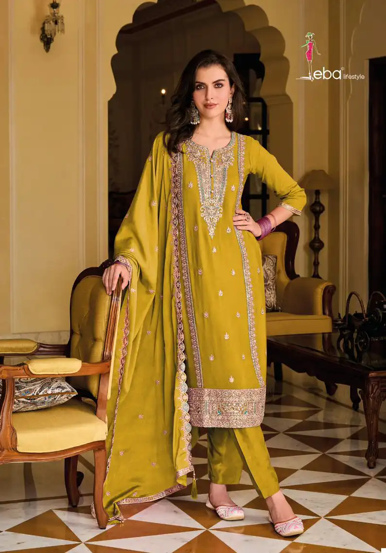 Eba Lifestyle Ayat Color Hevey Chinon Wholesale Designer Readymade Salwar Suit Catalog - Image 3