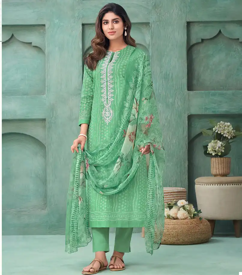 Esta Esaira Sia Digital Printed Cotton Cambric Wholesale Fancy Salwar Suit Catalog