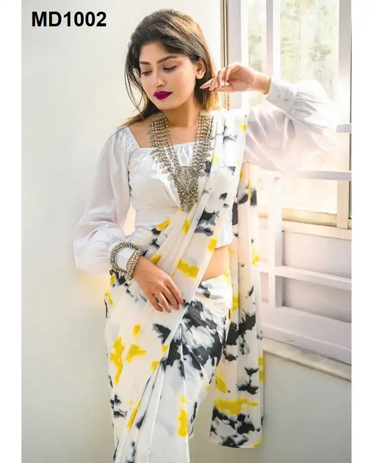 Fashion Berry Md1002 Soft Silk Wholesale Fancy Sarees - Image 3