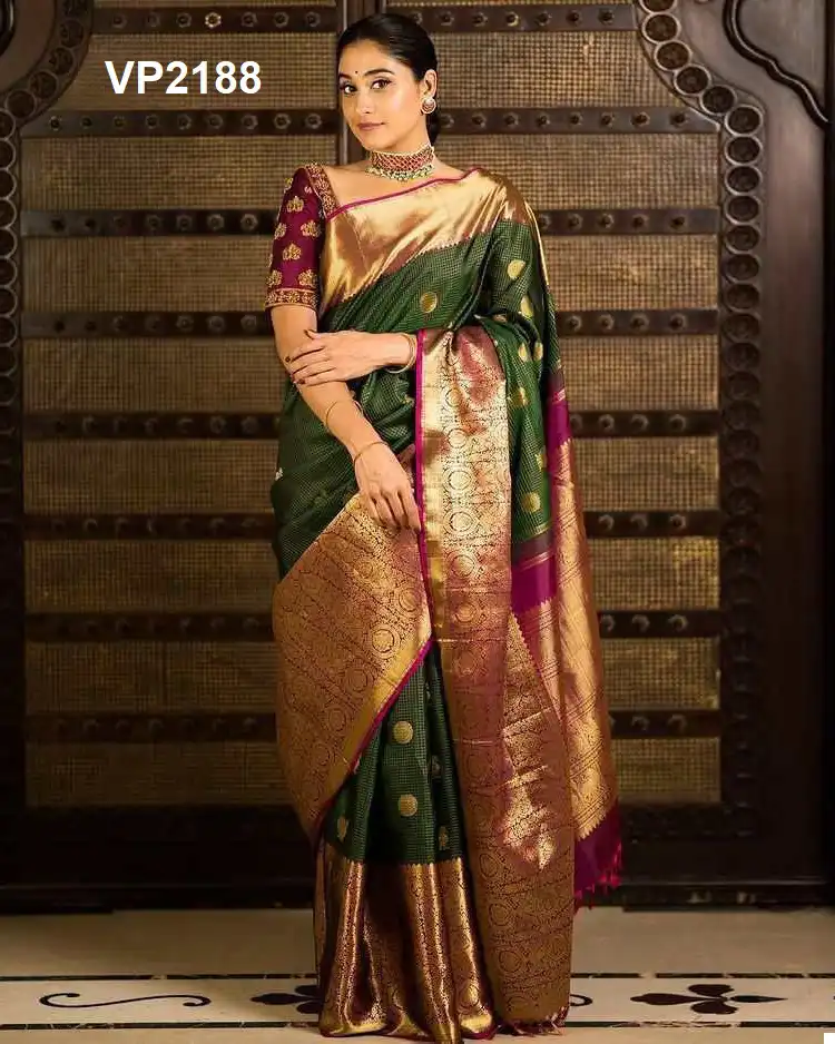 Fashion Berry Vp2188 Soft Lichi Silk Wholesale Fancy Saree