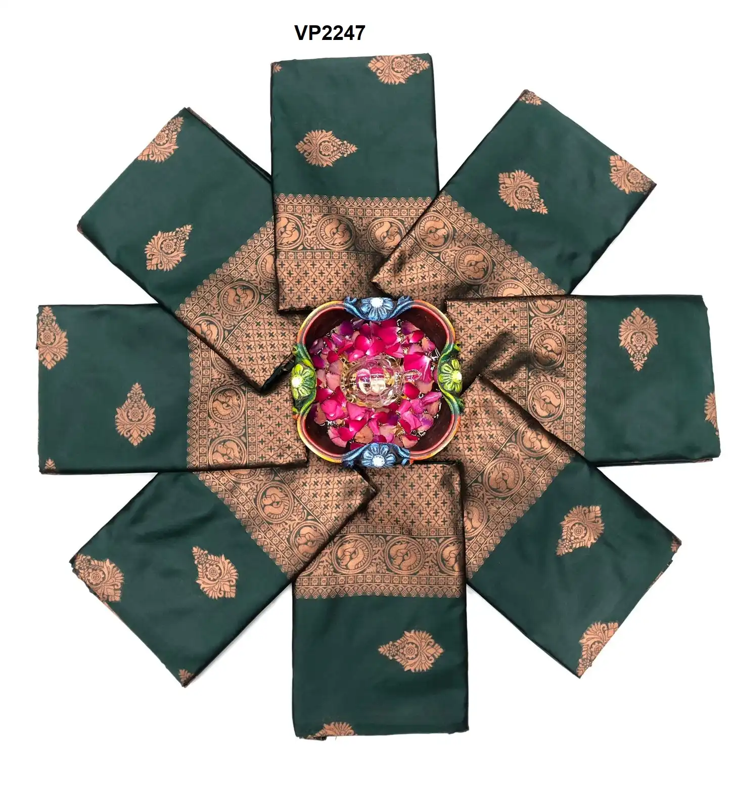 Fashion Berry Vp2247 Soft Lichi Silk Wholesale Fancy Sarees - Image 2