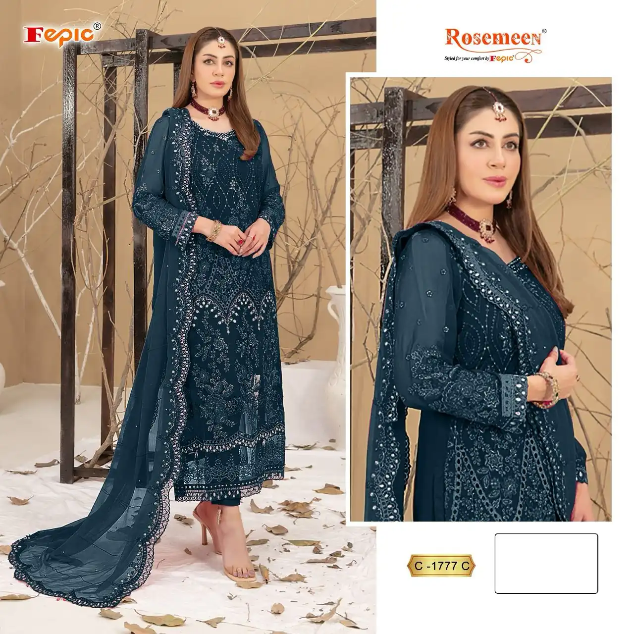 Fepic C 1777 Georgette Wholesale Pakistani Salwar Suit Catalog - Image 2