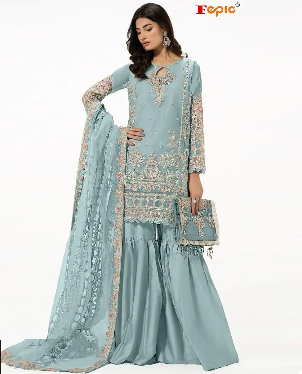 Fepic C 1781 Organza Wholesale Pakistani Salwar Suit Catalog